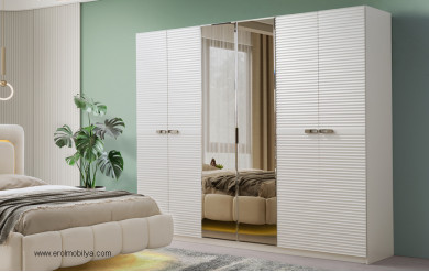 İdil 6 Kapılı Mdf Gardırop