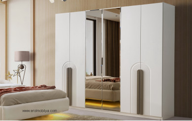 Marakeş 6 Kapılı Mdf Gardırop