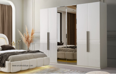 Pekin 6 Kapılı Mdf Gardırop
