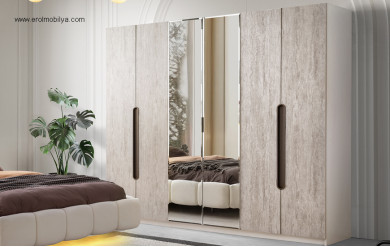 Uludağ 6 Kapılı Mdf Gardırop